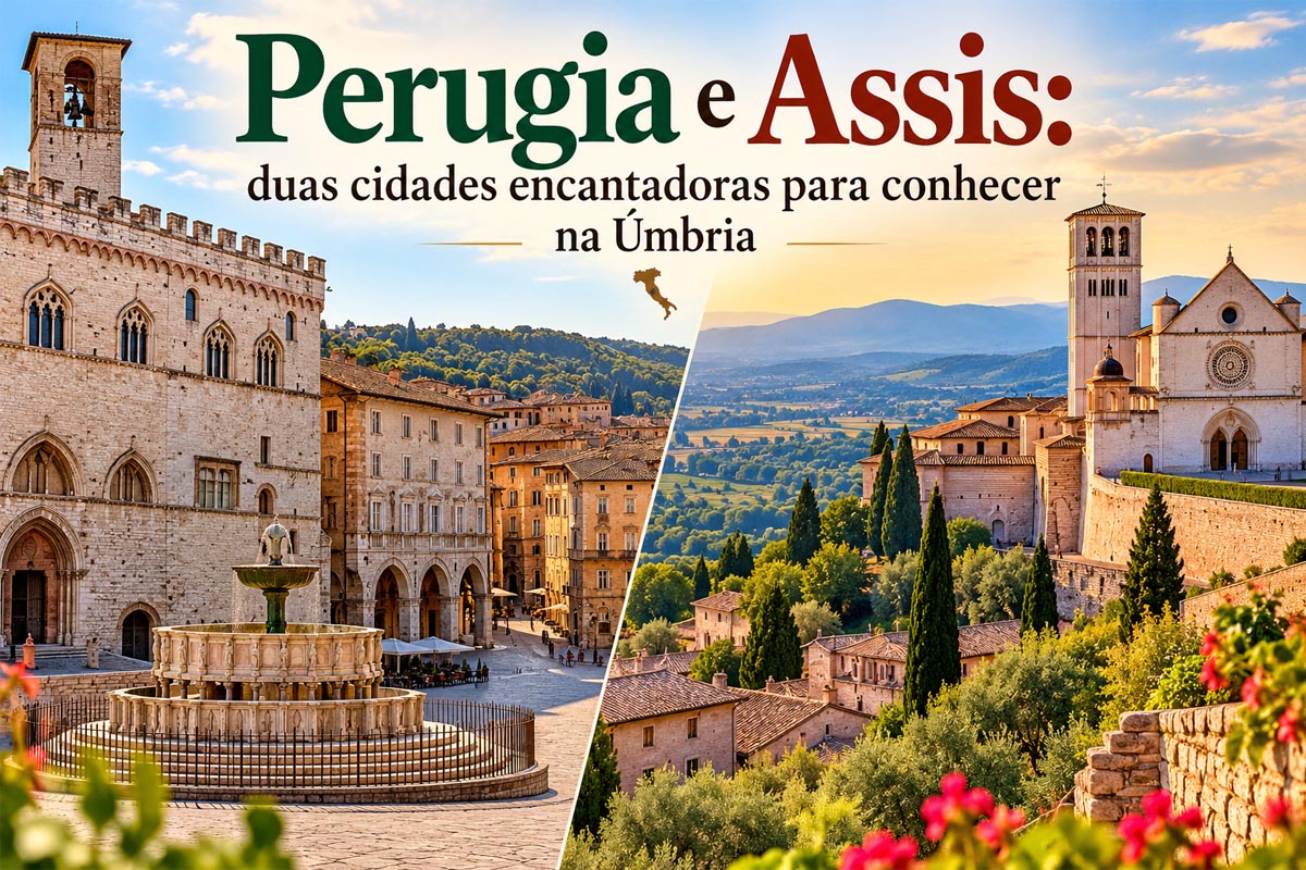 Perugia e Assis: duas cidades encantadoras para conhecer na Úmbria
