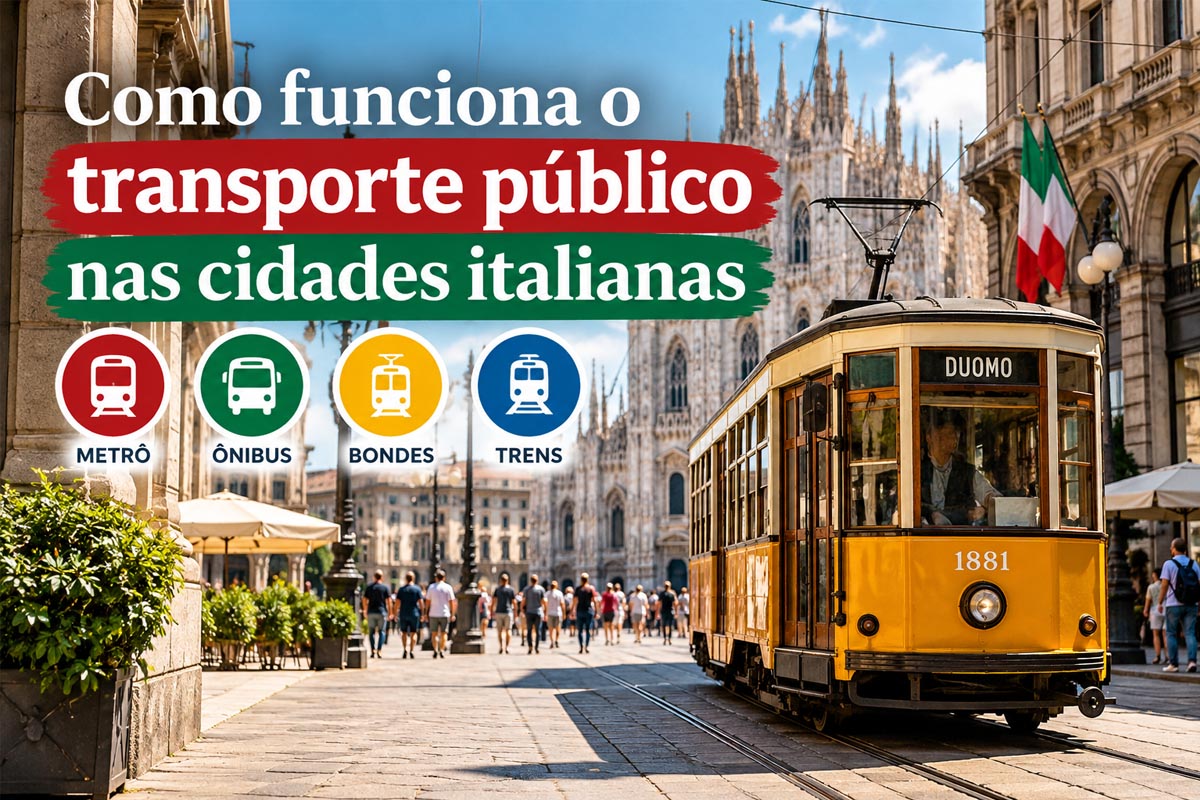 Como funciona o transporte público nas cidades italianas