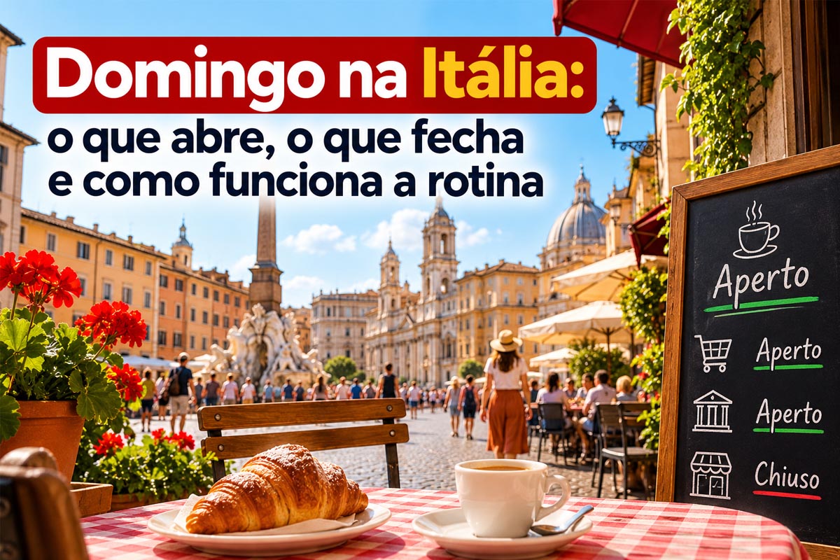 Domingo na Itália: o que abre, o que fecha e como funciona a rotina