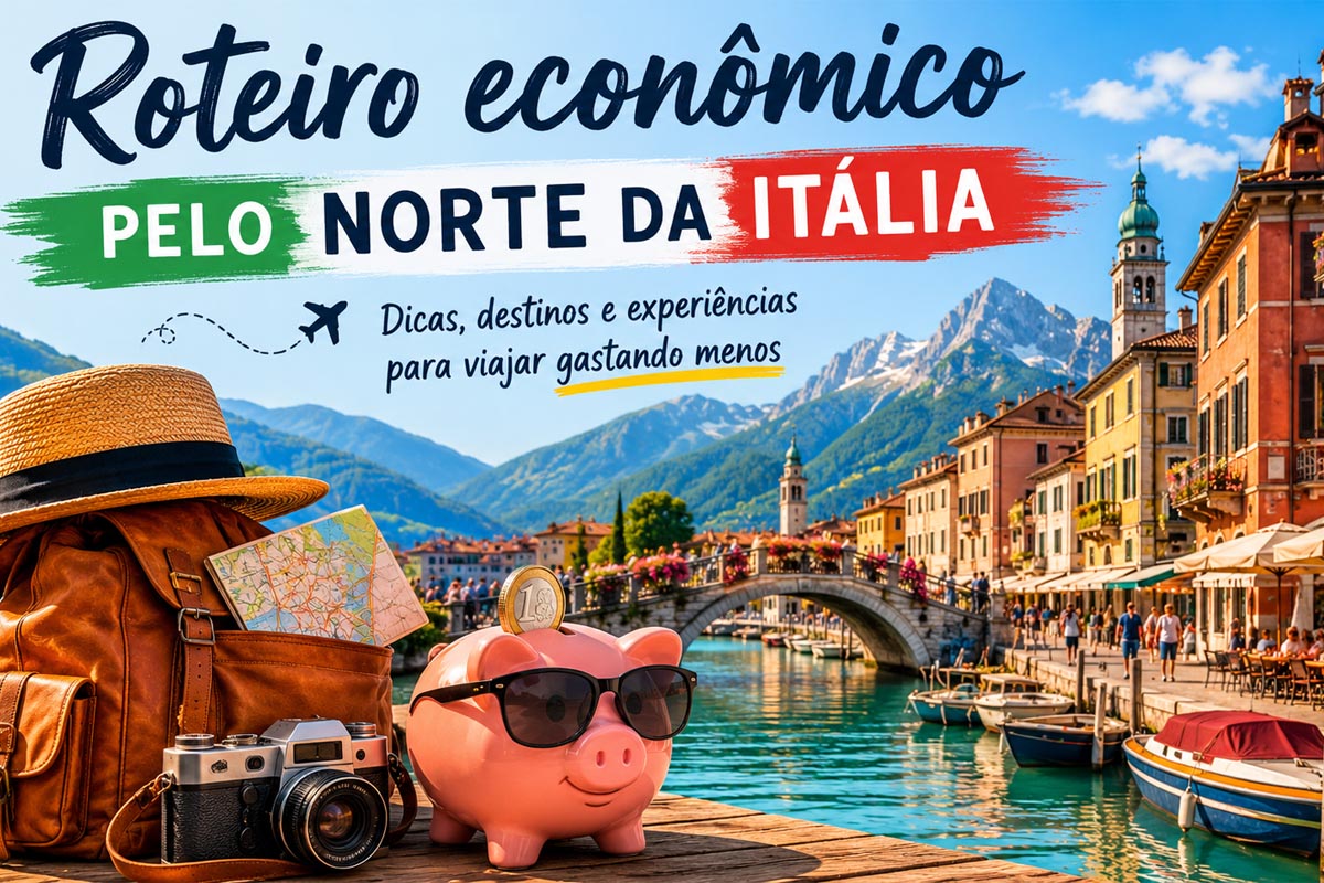 Roteiro econômico pelo norte da Itália: destinos incríveis gastando pouco